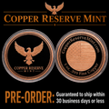 PREORDER: COPPER RESERVE MINT - Signature Eagle Series - Five (5) Ounce .999 Fine Copper Round
