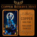 Ten (10) Ounce .999 Fine Copper Bar - Full Color UV Design