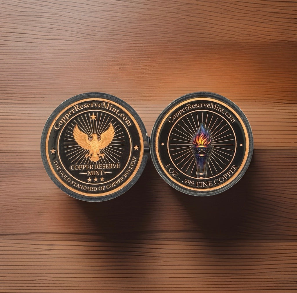 10 Pack of One (1) Ounce UV Colored Copper Round / Coin- COPPER RESERVE MINT - 2026 Flame Series