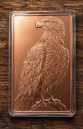 Ten (10) Ounce .999 Fine Copper Bar - Bare Copper Eagle Design