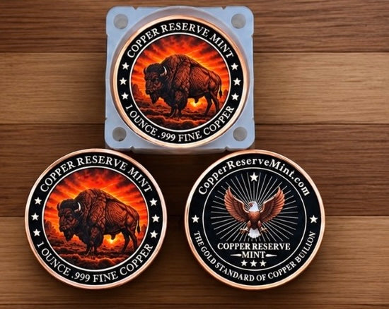 Buffalo– 1 oz .999 Fine Copper Rounds | Tube of 20
