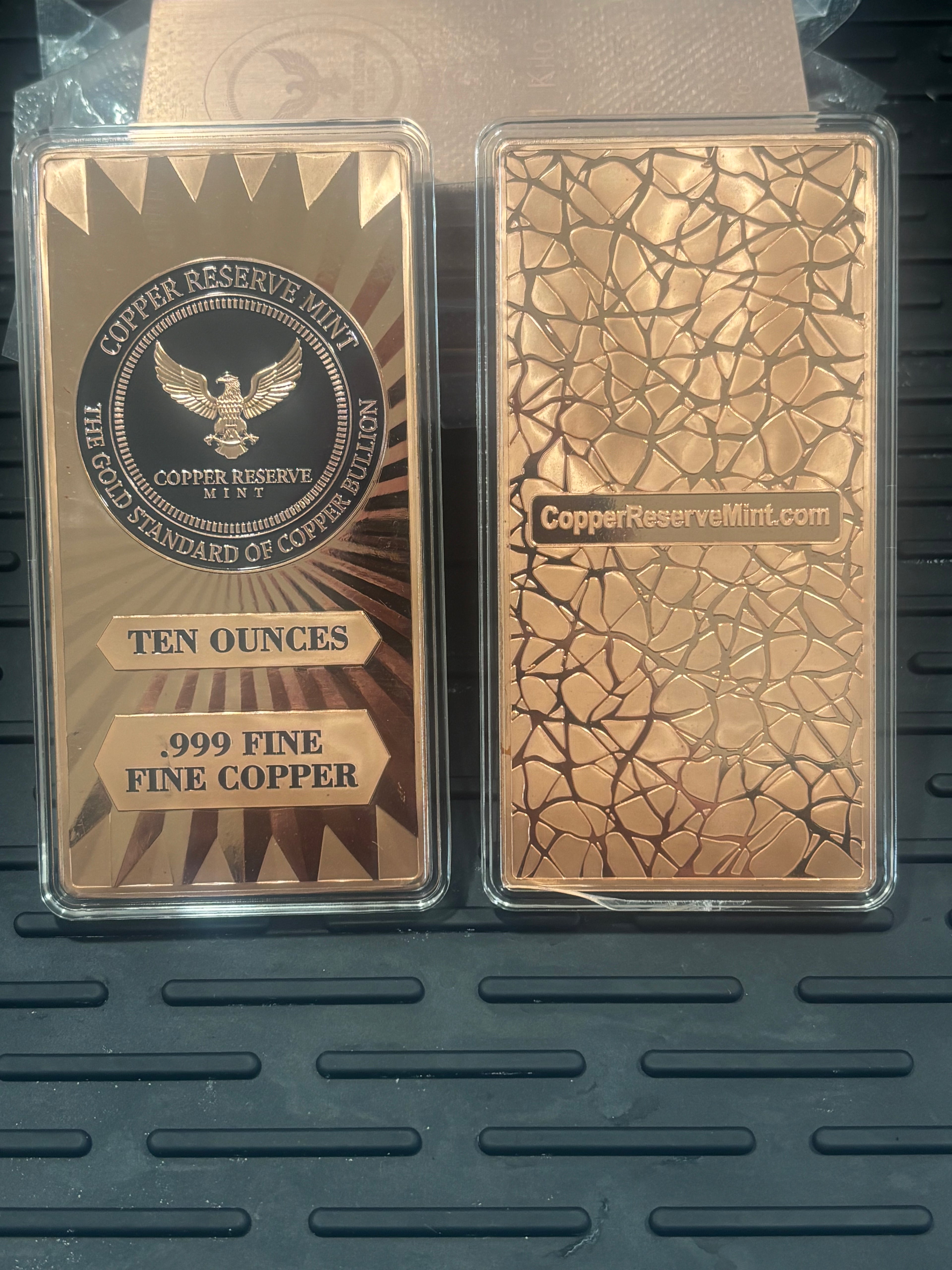 PREORDER: COPPER RESERVE MINT - Signature Eagle Series Ten (10) Ounce .999 Fine Copper Bullion Bar