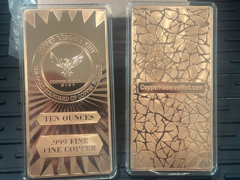 PREORDER: COPPER RESERVE MINT - Signature Eagle Series Ten (10) Ounce .999 Fine Copper Bullion Bar