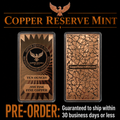 PREORDER: COPPER RESERVE MINT - Signature Eagle Series Ten (10) Ounce .999 Fine Copper Bullion Bar