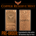 PREORDER: COPPER RESERVE MINT - Signature Eagle Series Ten (10) Ounce .999 Fine Copper Bullion Bar